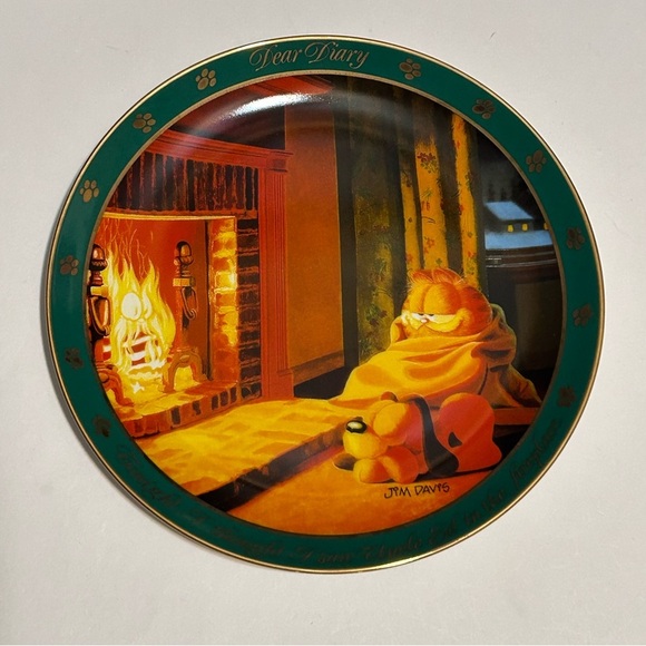 GARFIELD CAT Jim Davis "Dear Diary" Danbury Mint Plates Lot Of 4 - Picture 6 of 10